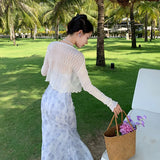 Fongt Collar Show Back Design Goddess Skirt Length Money Chiffon Dress Female-Outfit
