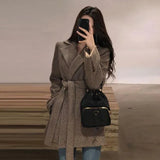 Women Wool Coat Fashion Winter Coat Women Clothing Short Basic Jacket Casual Belt Ladies Woolen Coats Manteau