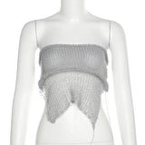 Fongt 2025 Fashion Trend Women's New Breast-Wearing Body-Dectivable Knitting Small Vest