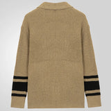 Fongt Men's Dress Thicker Knitted Jersey Clip Long-Sleeved Sweater Jacket