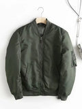 2023 Winter Warm Women Baseball Jackets Oversized Basic Coat Zipper Loose Bomber Jacket Female Outwear Tops Chaqueta