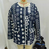 New Autumn And Winter 2024 Women's Wear Medium And Long Printed Cotton Jacket-Outfit