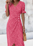 Fongt Large Number Of New 2025 Summer Hot Sales Geometric Collage Bubble Sleeve Irregular Pendulum Dress