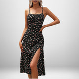 Fongt Women's Fashion Crumped Sexy T-Shirt With Waist Opening Sling Dress
