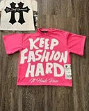 Fongt New T-Shirt KEEP Before And After Printing Round Neck Short Sleeve Direct Selling Hot