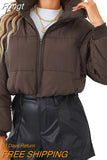 Winter Warm Clothes for Women 2023 2023 Luxury Jacket Padded Coat Puffer Cropped Short Down Coat New in Outwears