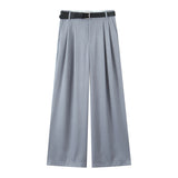 Fongt Women's Clothing 2025 New Women's Winter Belt Double-Folded Pants