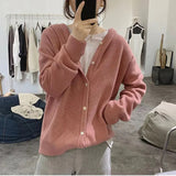 Fongt Sweater Cardigan Women's 2024 New Solid Color Soft Waxy Loose Look Thin Short Knit Jacket-Outfit