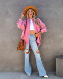 Fongt Women's Summer New Casual Do Old Casss Hole Loose Cowboy Coat Girl