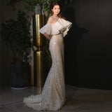 Temperament Queen Evening Dress High-End Luxury Famous Banquet Party Dress Fish Tail Bridal
