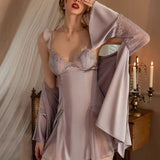 Fongt Pajamas Women's New High-End Aja Syringe Lace Private Room Hot Pure Wind Ice Silk Feeling Home Clothes Summer