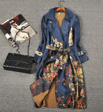 and winter suede long-sleeved Trench Coat Women plus