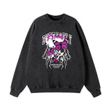 Fongt Autumn And Winter New Pure Cotton Water Wash Old Sweater Women In Batik Retro Print Top Lady