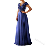 Fongt New Spring And Summer Women's Sleeveless Dress V-Necked Bright Film Temperament Chiffon Splicing Evening