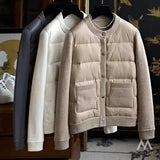 Winter Women's Down Jackets Ultra Light Warm Casual Knitted Coat Female Puffer Jacket Women Patchwork Parka