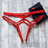 Open Underwear Lady Sexy Temptation Transparent Beauty Hip Tie With T-T-Word Trousers