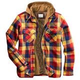 Fongt Plaid Cotton Coat Large Size Hooded Shirt Jacket