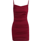 Fongt Knitted Sexy Bareback Sling Dress 2024 Summer Women's Fashion
