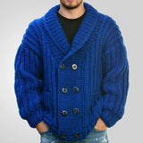 Fongt National Wind Winter Coat Thick Double Buckle Coarse Needle Sweater Loose High-End Wool Coat