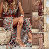 V-neck Belted Boho Party