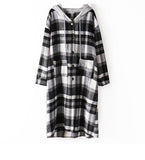 Stylish Pockets Oversized Plaid Jacket Coat Women 2020 Fashion Lapel Collar Long Sleeve Loose Outerwear Chic