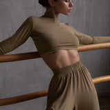Fongt Home Sports Suit Women 2025 Summer And Autumn New Women's Long-Sleeved Broad-Legged Set