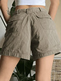 Denim Straight Leg Cargo Shorts-Outfit