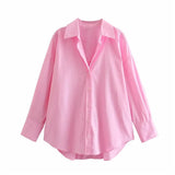 Casual Simple Mid-Length Long-Sleeved Shirt-Outfit