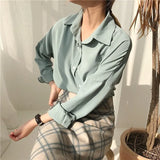 New Arrival Women Oversized Chiffon Blouse Batwing Sleeve Button Up White Shirt Casual Office Lady Elegance Tops