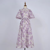 Fongt Court Style High Design Feeling Heavy Industry Nail Drill Short Sleeve Single Buckle Dress + Sling