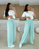 Fongt Summer Leisure Wide Legs Burst Loose Casual Fashion Trousers Women