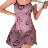 Fongt New Sling Skirt Home Dress Sling With Pyjamas Print Dress
