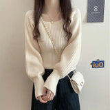 Fongt Collared Sweater Women 2025 Autumn And Winter 2025 New Gentle Inside Lazy Design Knitted Bottom Shirt