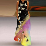 Boho Sleeveless V-Neck Long