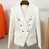 QUALITY New Fashion 2023 Runway Star Style Jacket Women's Gold Buttons Double Breasted Blazer