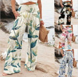 Fongt Spring And Summer New Four Seasons Of Leisure Wide Leg Trousers Print Burst Loose Trousers Women