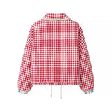 Fongt Women's New Lattice Cotton Clothes Printed Cotton Clothes 2256