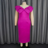 Fongt Sexy Bow Spiked Sling Skirt Christmas Party Sweet Spicy High-Waist Dress Dresses