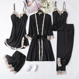 Fongt Pajamas With Bra Pads Gold Lady With Five Pieces Of Thin