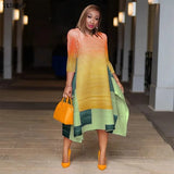 2021 Summer Woman Dress Dashiki African Dresses for Women High Quality Fashion Positioning Print Stripe Patchwork Africa