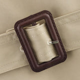 Fongt Homemade New Women's Dresses Style Casual Classic Belt Buckle Short Windwear