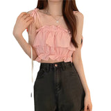 Fongt Leafside Spice Girls Sling Women's 2023 New Summer Vests Outside The High-Rise, Sleeveless Blaming Umbility Umbility