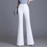 Solid Work Bell High Waist Suit