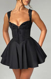 Fongt Women's New Lace Splicing Babes Sling Skirt Body-Dexed Dress Woman Pussed Short