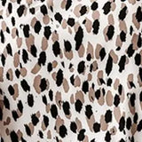 Leopard Print Chiffon Party Dress Women Elegant Long Sleeve Ruffle Details Mini A-Line Day Dress Spring Summer