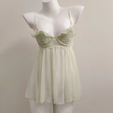 Fongt Sexy Lace Lace Sling Aja Girls Summer Thin Mesh With Thoracic Mat Home Pyjamas Women Spring And Autumn