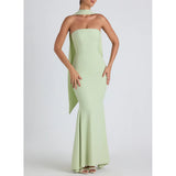 Fongt Women's New Body-Body-Bendered Ass Fishtail Dress Solid Dress Skirt Shawl