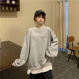 Long Sleeve Sweatshirts Egirl Outfit Vintage 2021 Womens Clothing Round Neck Classy Jacket Female Vogue Minimalist