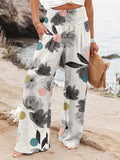 Fongt Spring And Summer New Four Seasons Of Leisure Wide Leg Trousers Print Burst Loose Trousers Women