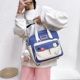 Small Cute Rabbit Backpack Female Student College Schoolbag Girls Badge Book Backpack Kawaii Ladies Fashion Shoulder